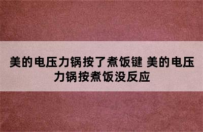 美的电压力锅按了煮饭键 美的电压力锅按煮饭没反应